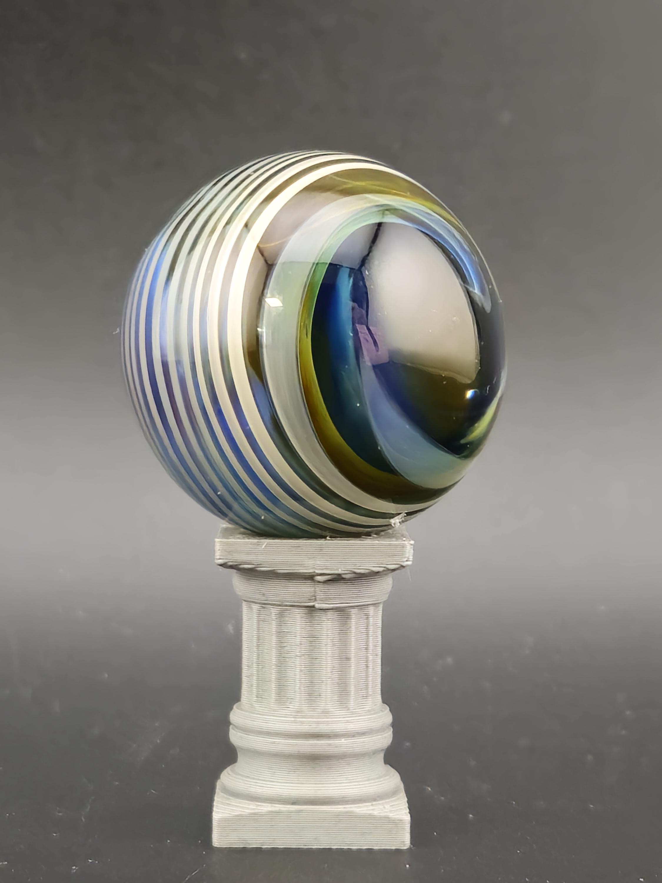 Handmade Glass Marble, Contemporary Art Marble, Glass Art Marble B12 (1.1") - photo 1