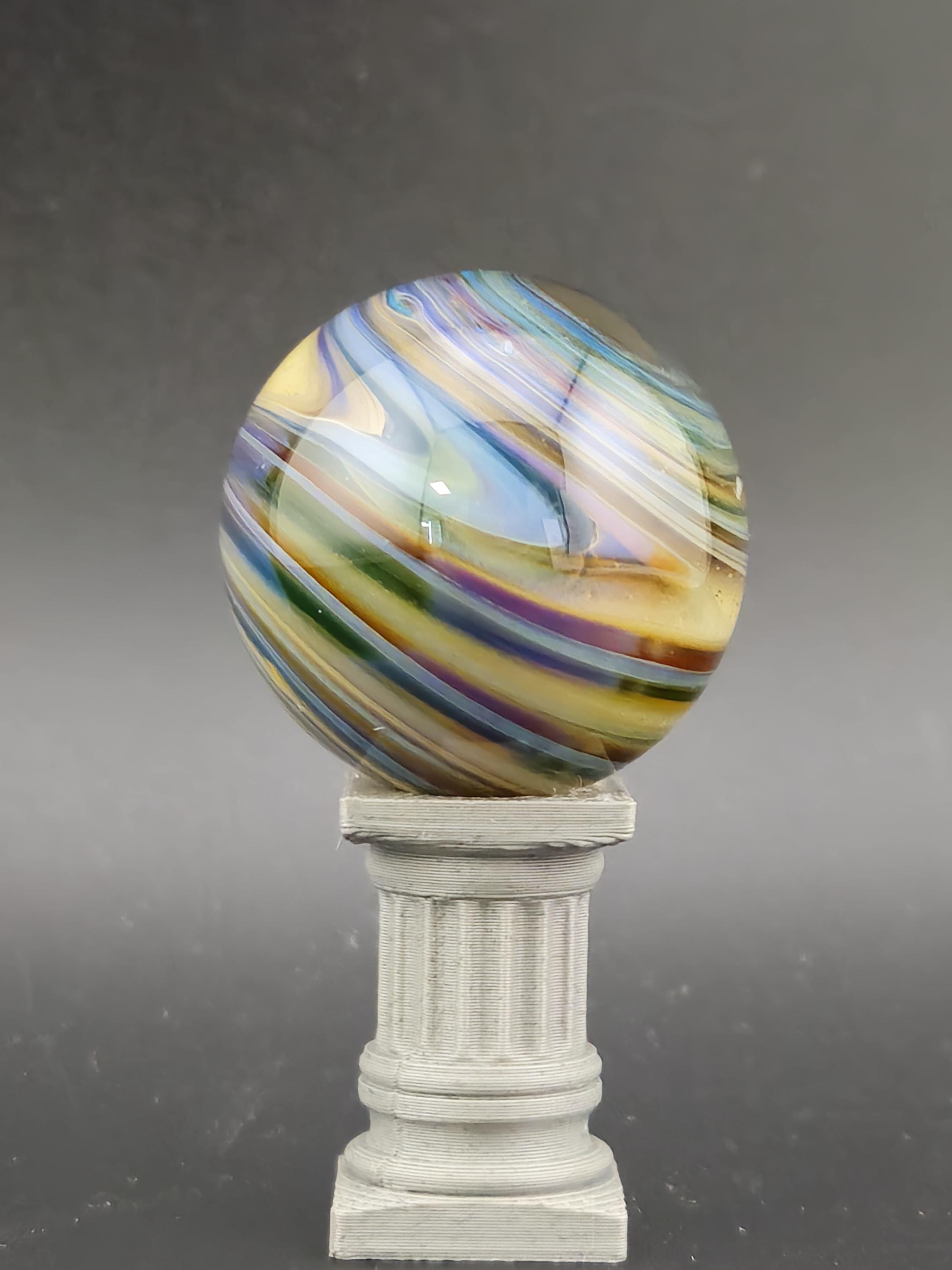 Handmade Glass Marble, Contemporary Art Marble, Glass Art Marble B13 (1.0") - photo 1