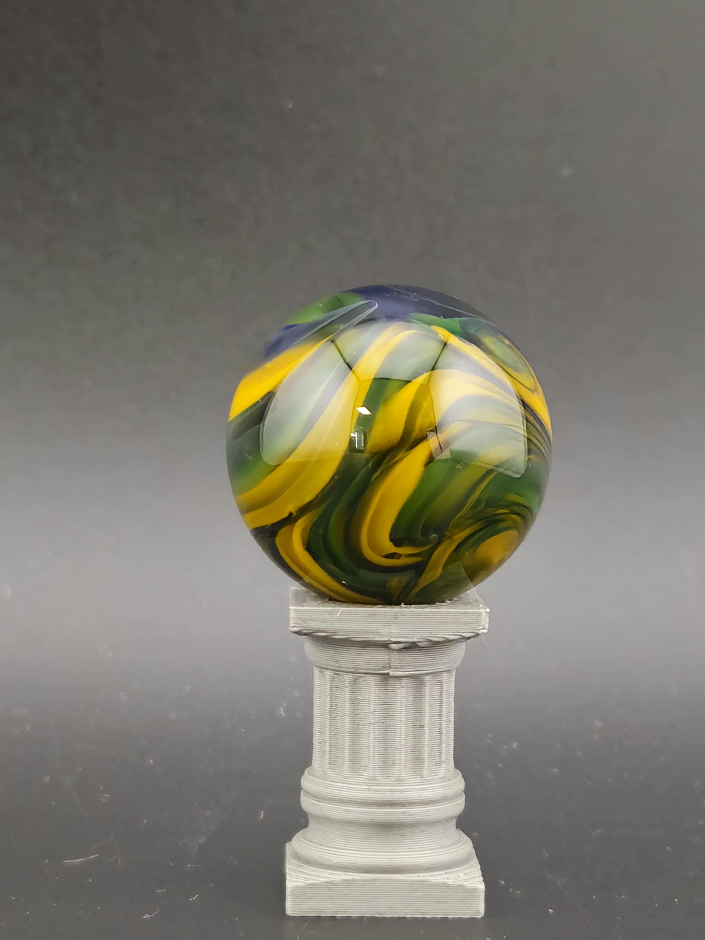 Handmade Glass Marble, Contemporary Art Marble, Glass Art Marble B14 (.95") - photo 1