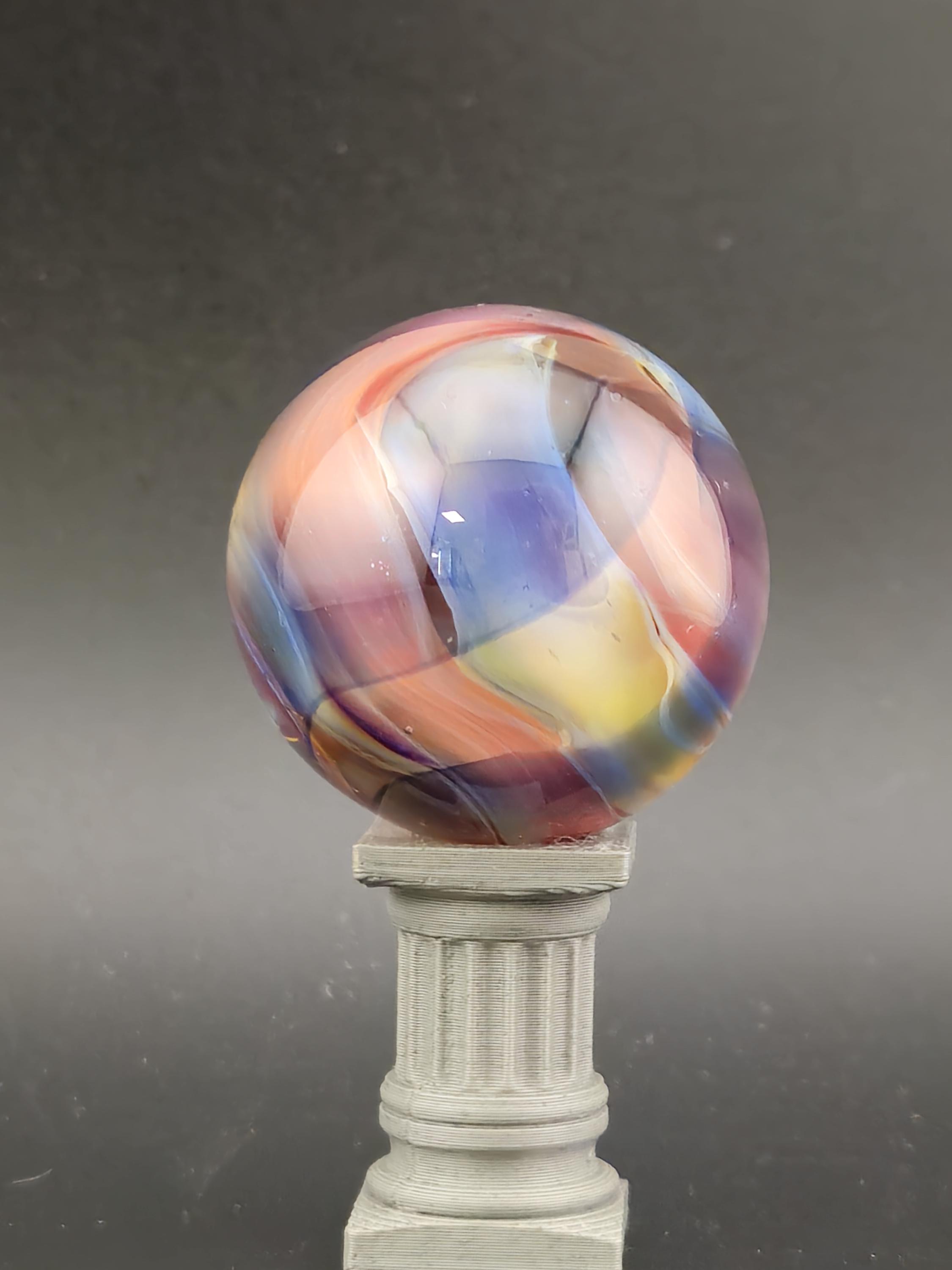 Handmade Glass Marble, Contemporary Art Marble, Glass Art Marble B16 (1.1") - photo 1