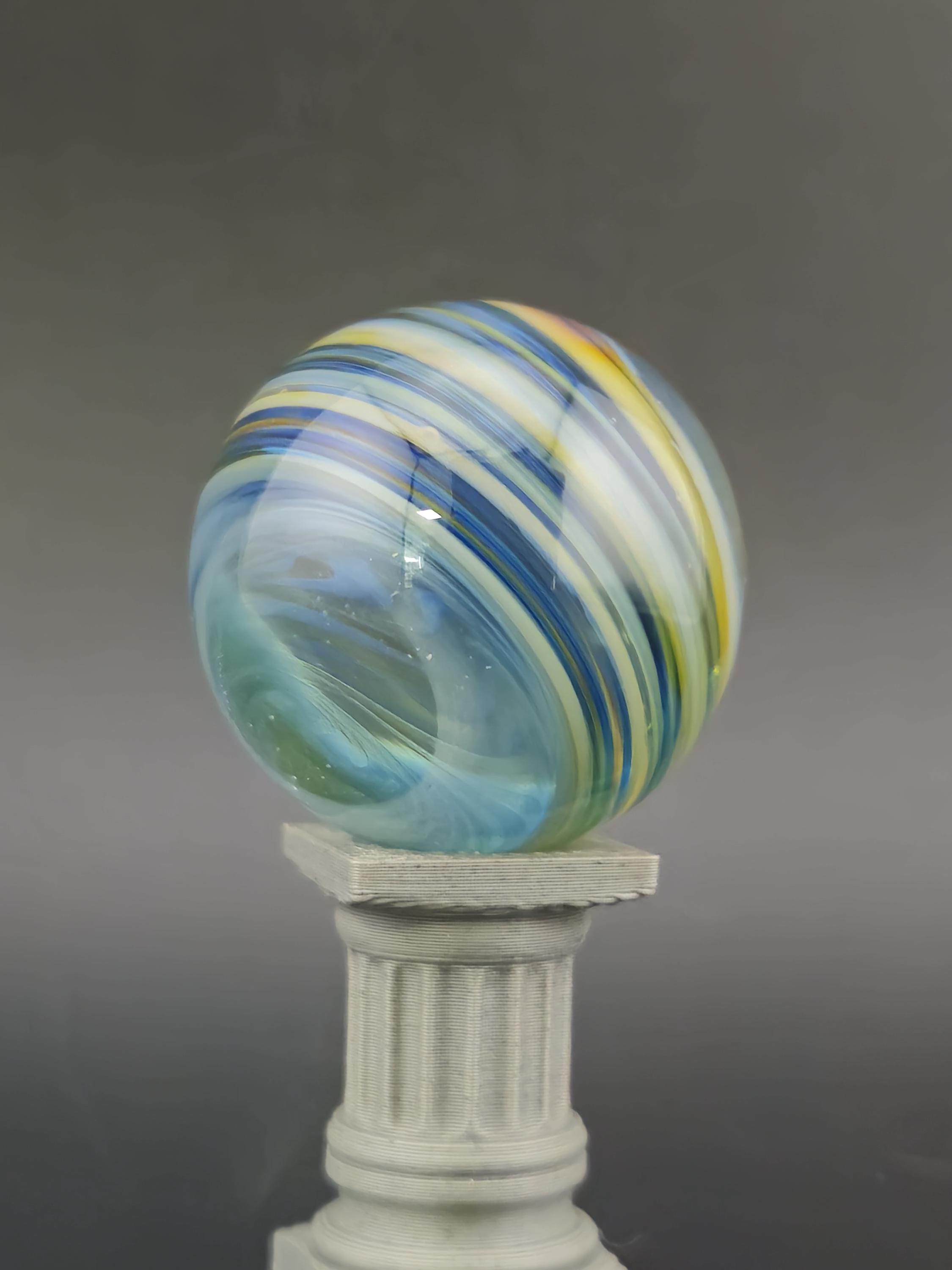 Handmade Glass Marble, Contemporary Art Marble, Glass Art Marble B5 (1.0") - photo 1