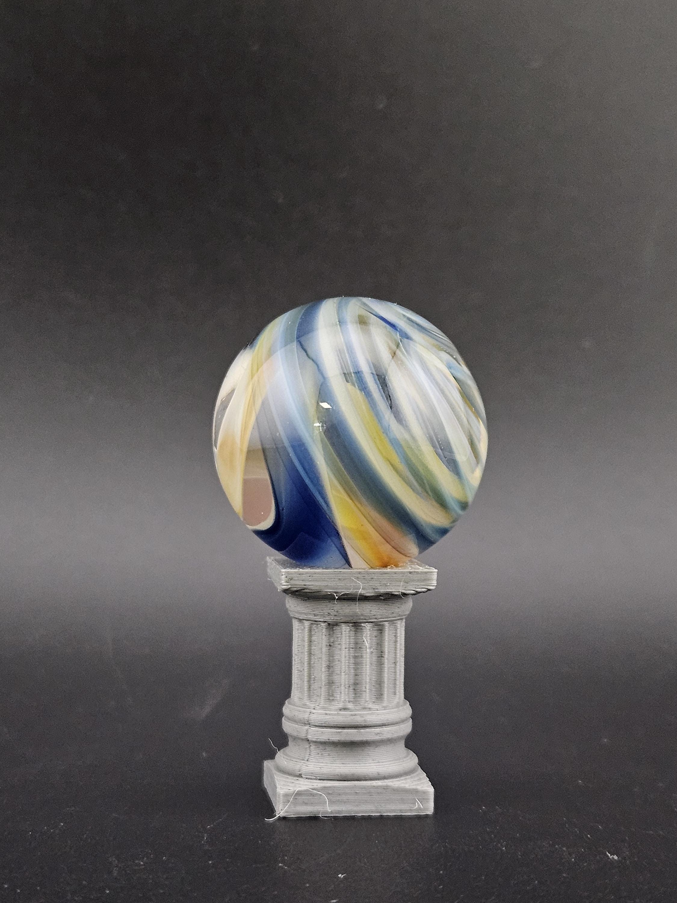 Handmade Glass Marble, Contemporary Art Marble, Glass Art Marble C17 (1.0") - photo 1