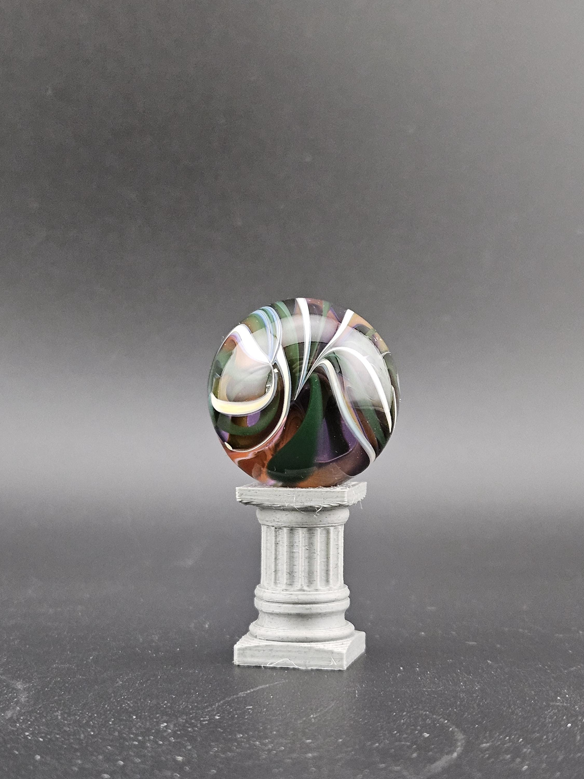 Handmade Glass Marble, Contemporary Art Marble, Glass Art Marble C6 (1.0") - photo 1