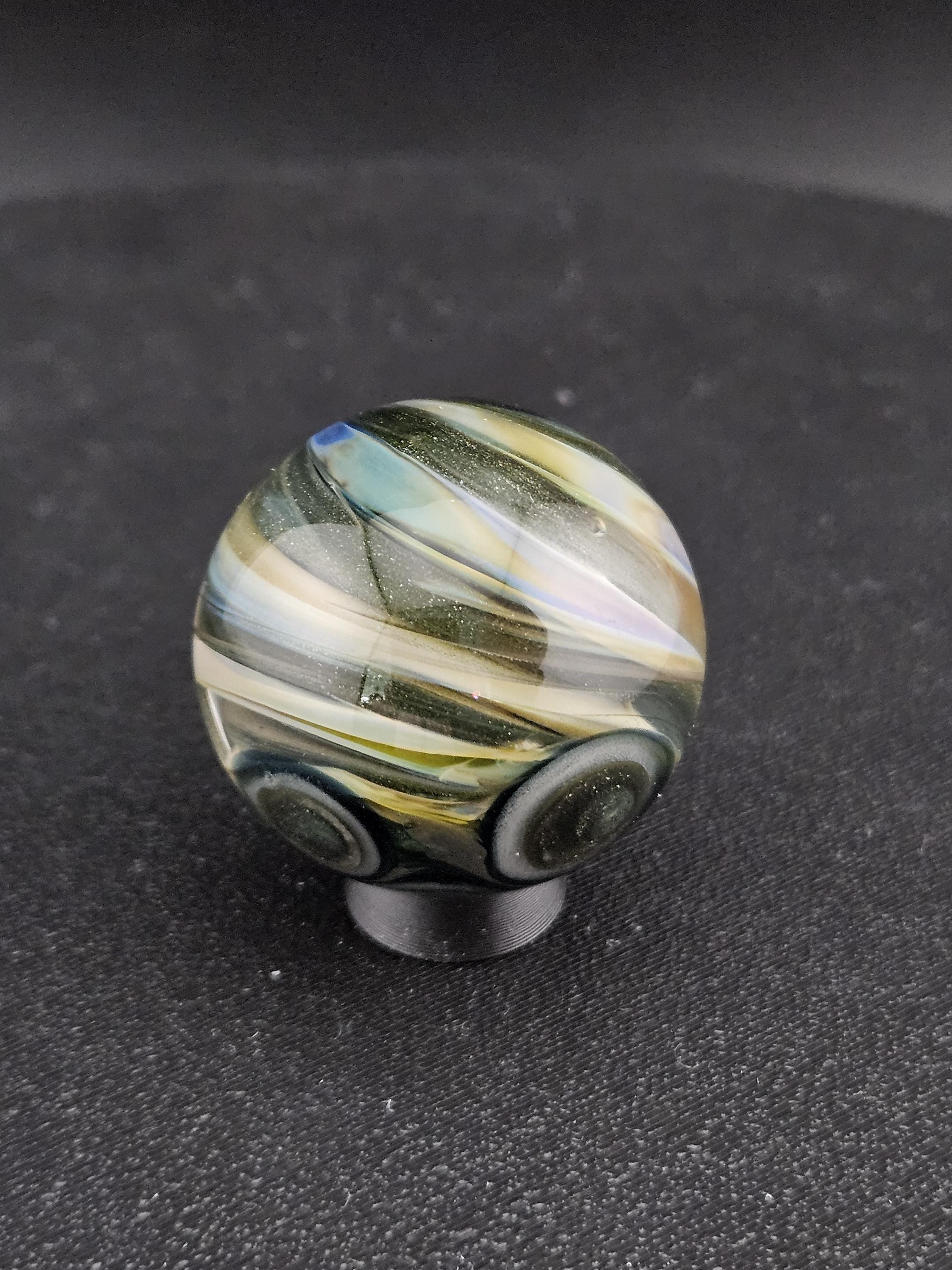 Handmade Glass Marble, Contemporary Art Marble, Glass Art Marble G10 (1.1") - photo 1