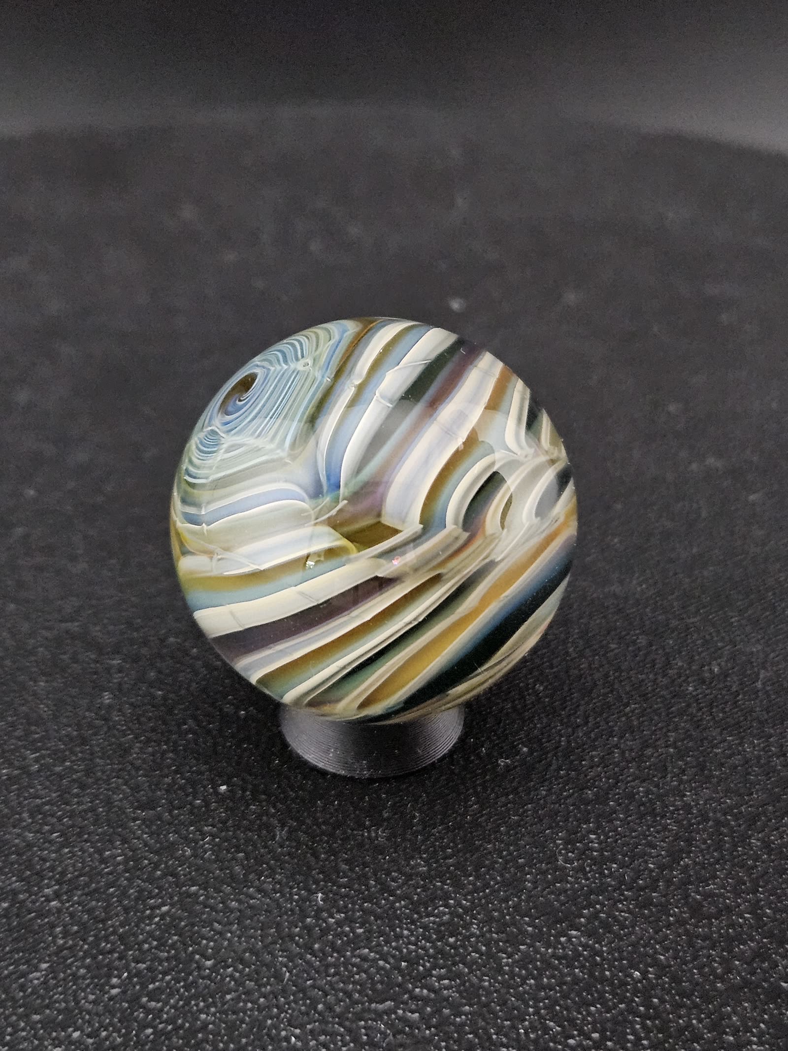 Handmade Glass Marble, Contemporary Art Marble, Glass Art Marble G14 (1.1") - photo 1