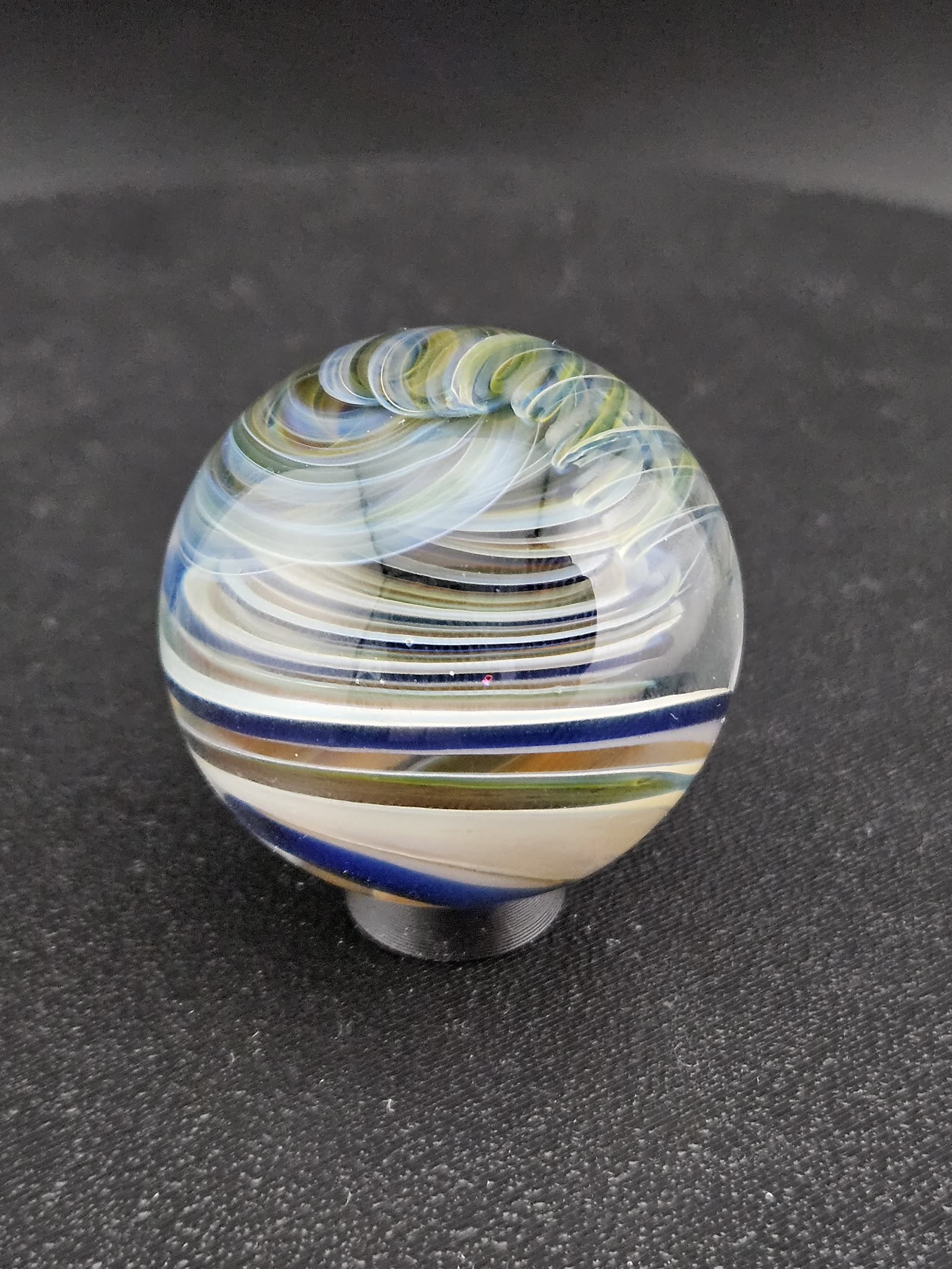 Handmade Glass Marble, Contemporary Art Marble, Glass Art Marble G8 (1.3") - photo 1