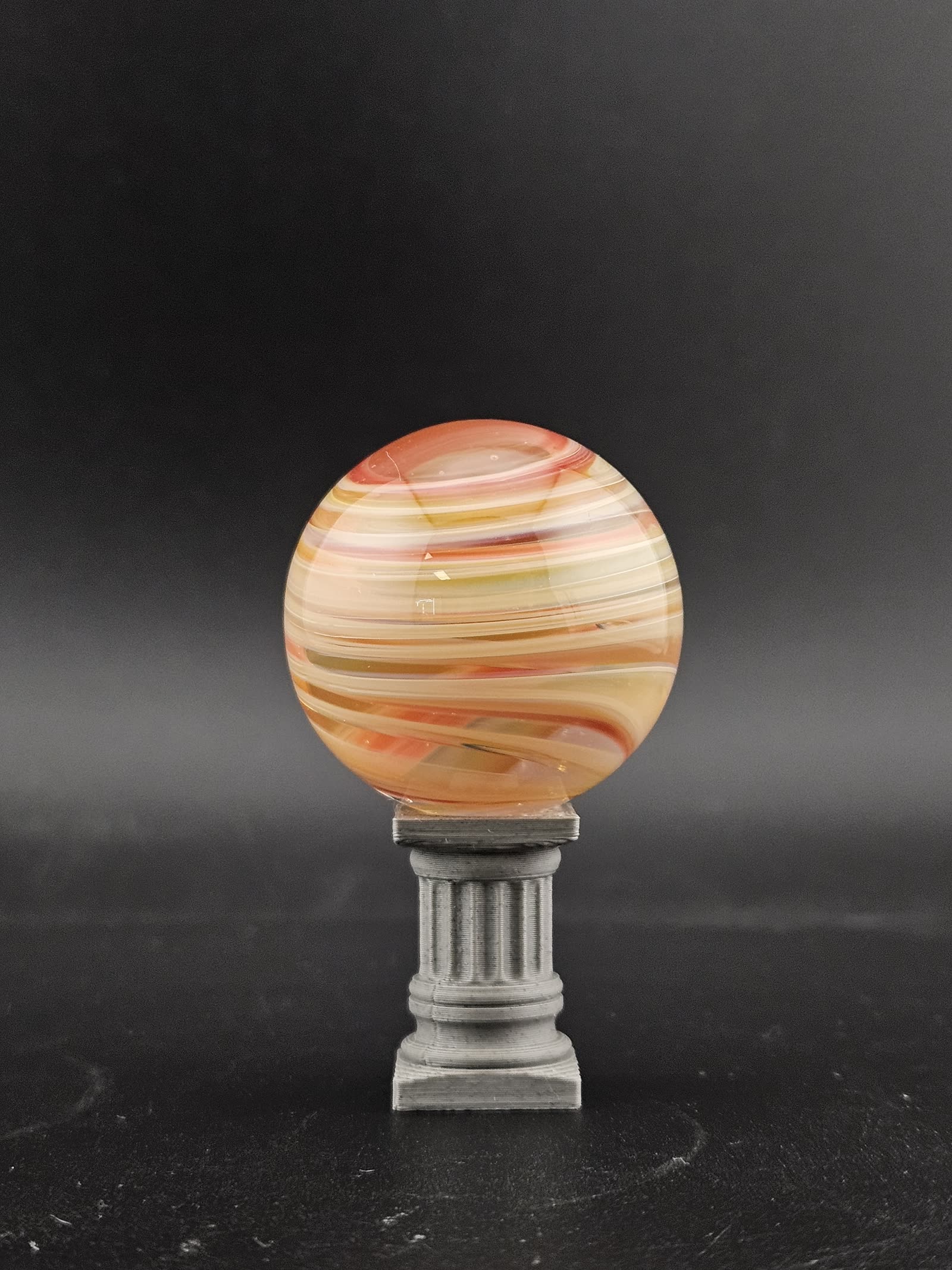 Handmade Glass Art Marble, Contemporary Swirl Design A16 (1.25") - photo 2