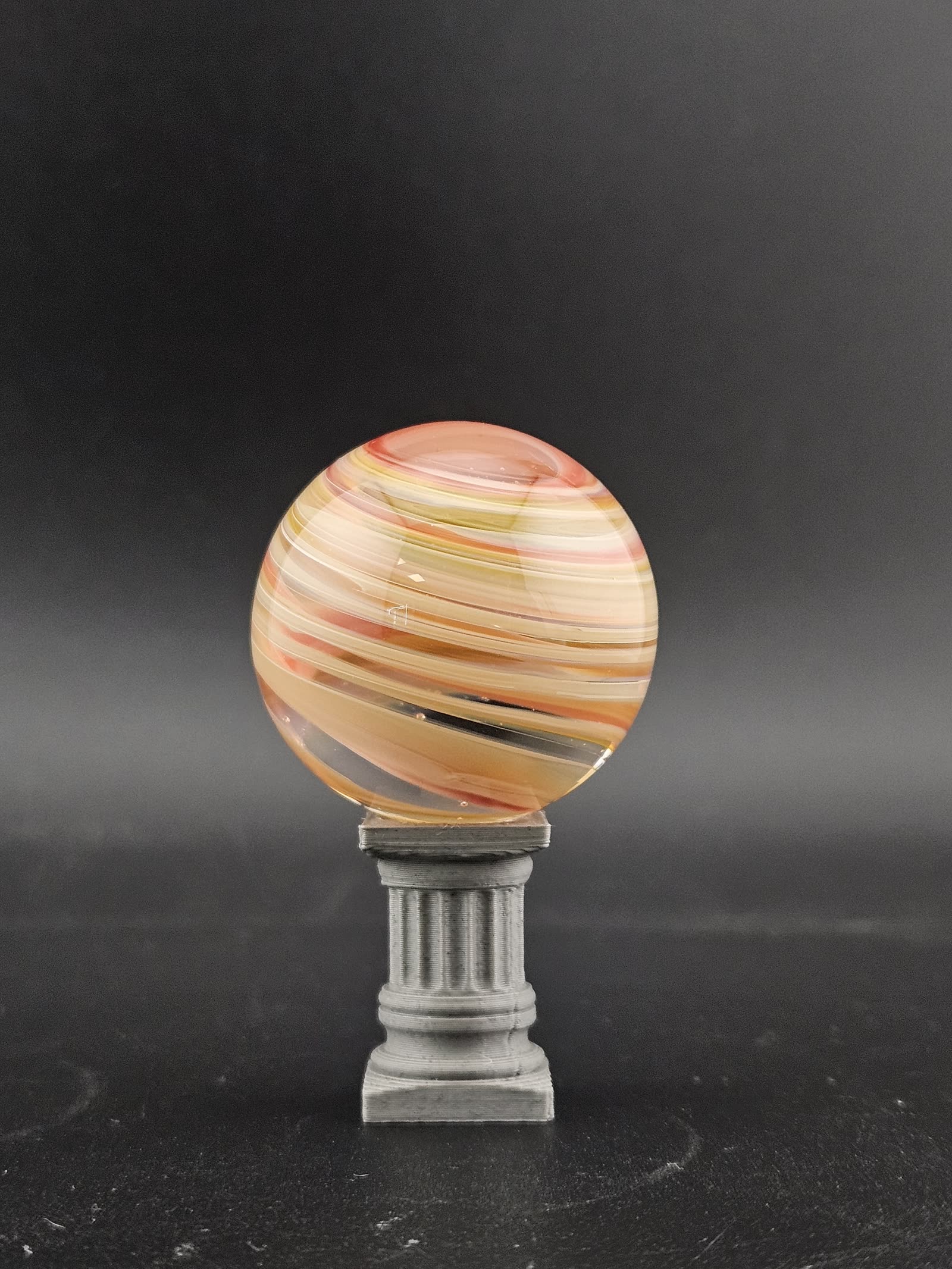 Handmade Glass Art Marble, Contemporary Swirl Design A16 (1.25") - photo 3