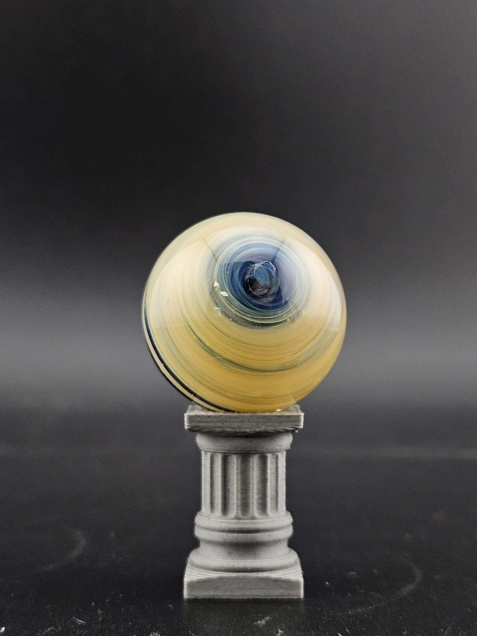 Handmade Glass Art Marble, Contemporary Swirl Design A6 (1.0") - photo 4