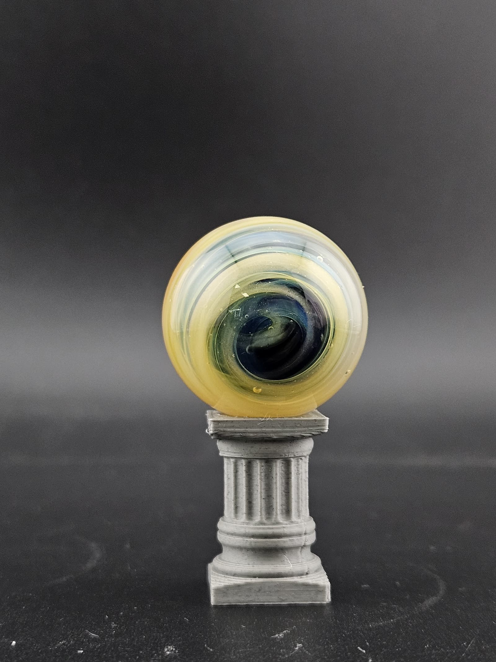 Handmade Glass Art Marble, Contemporary Swirl Design A6 (1.0") - photo 5