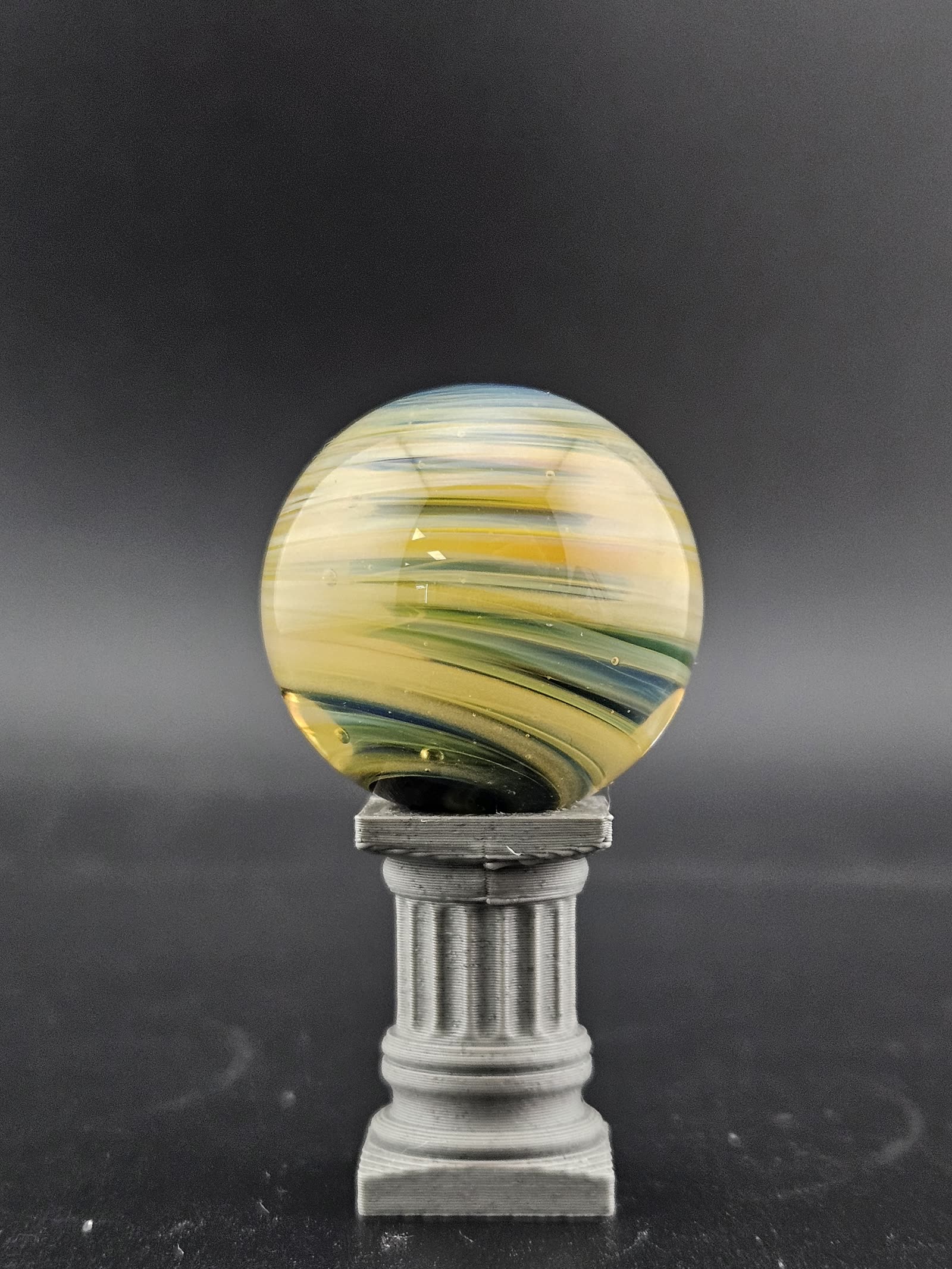 Handmade Glass Art Marble, Contemporary Swirl Design A6 (1.0") - photo 6