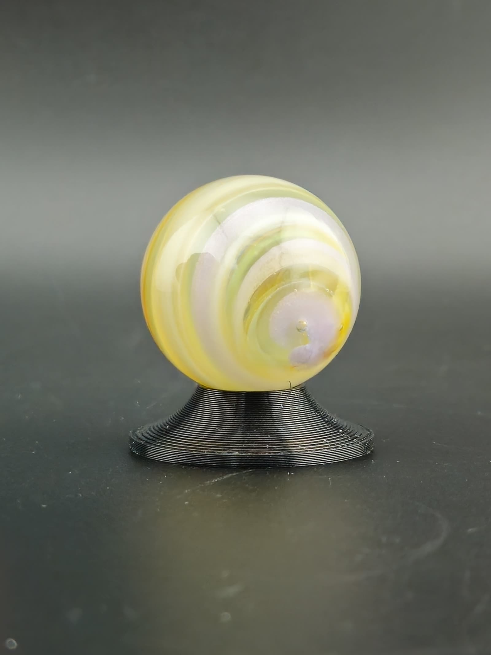 Handmade Glass Art Marble, Contemporary Swirl Design E6 (1.0") - photo 2