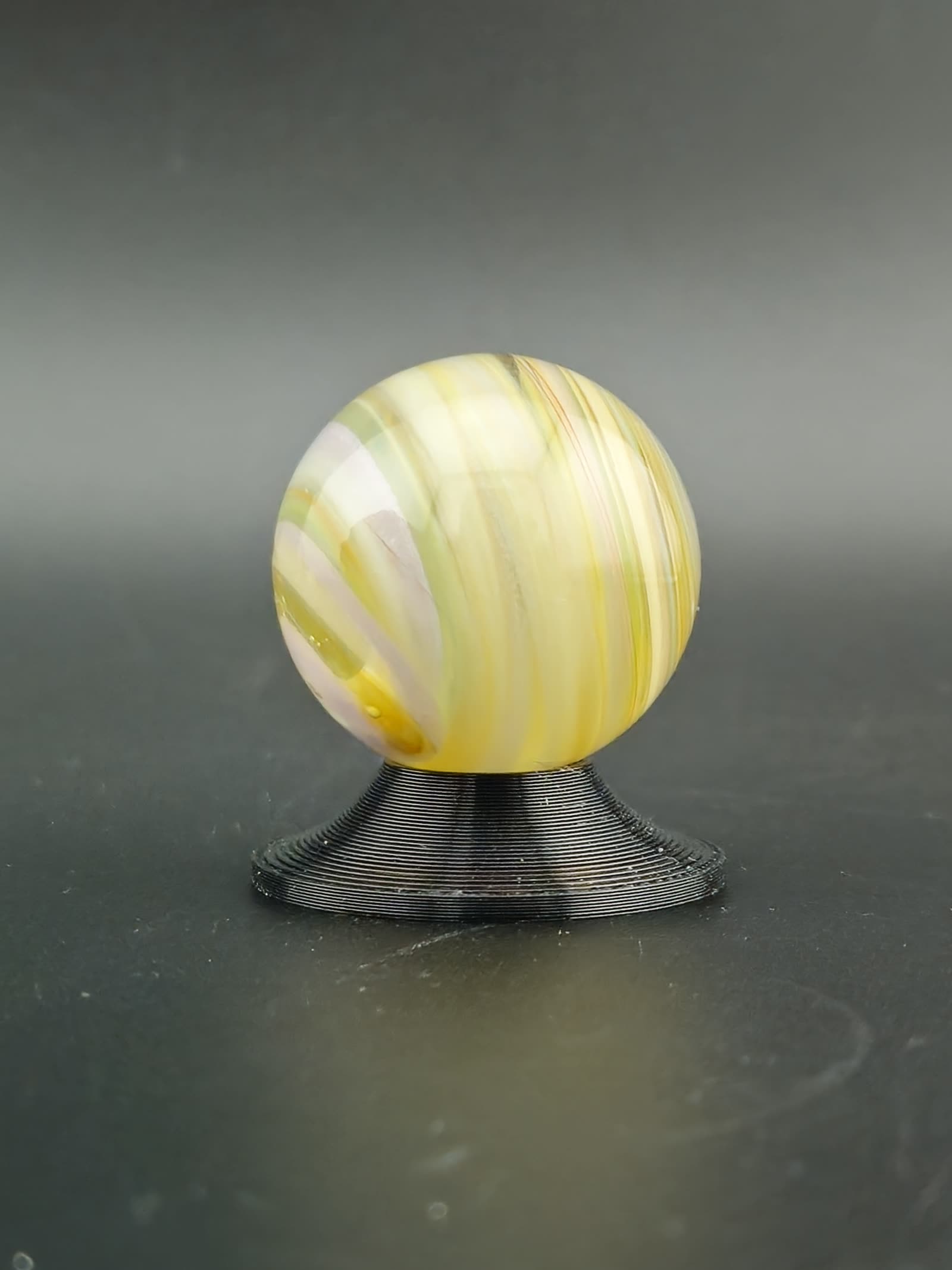 Handmade Glass Art Marble, Contemporary Swirl Design E6 (1.0") - photo 3