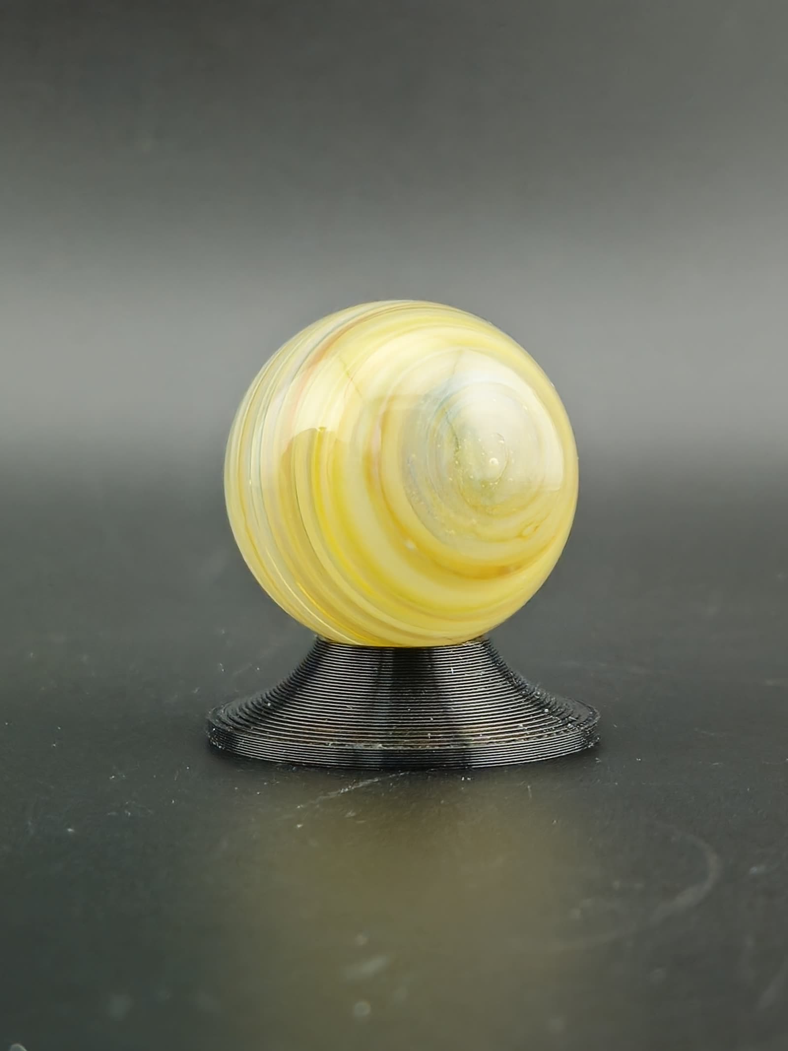 Handmade Glass Art Marble, Contemporary Swirl Design E6 (1.0") - photo 4