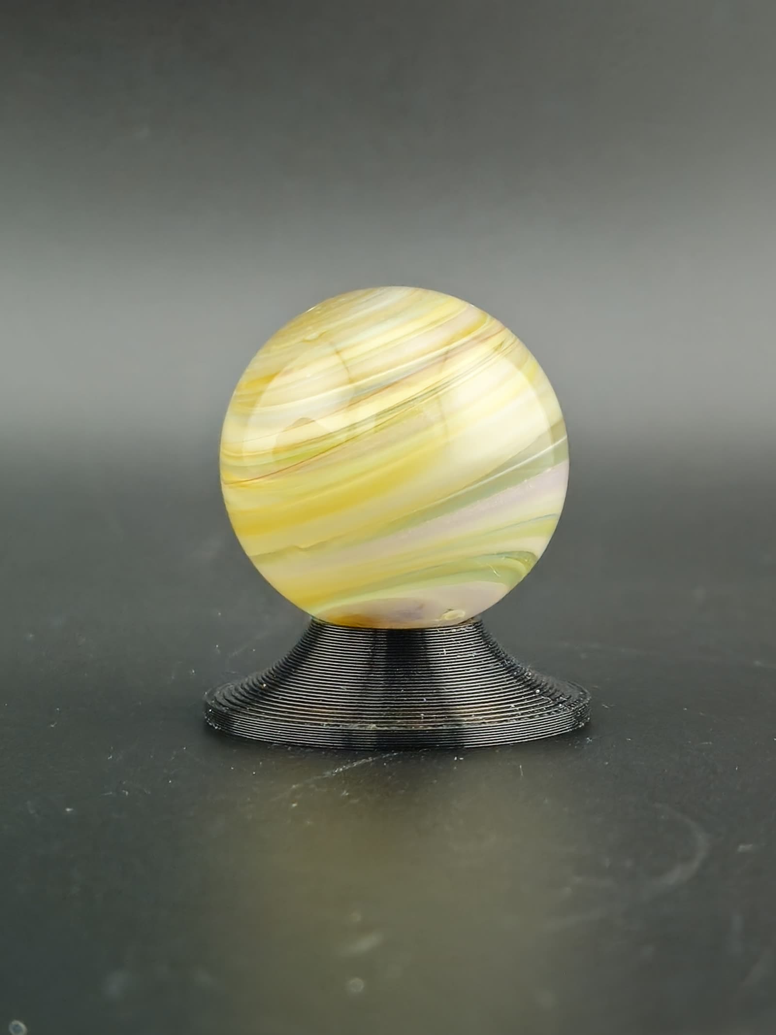 Handmade Glass Art Marble, Contemporary Swirl Design E6 (1.0") - photo 5