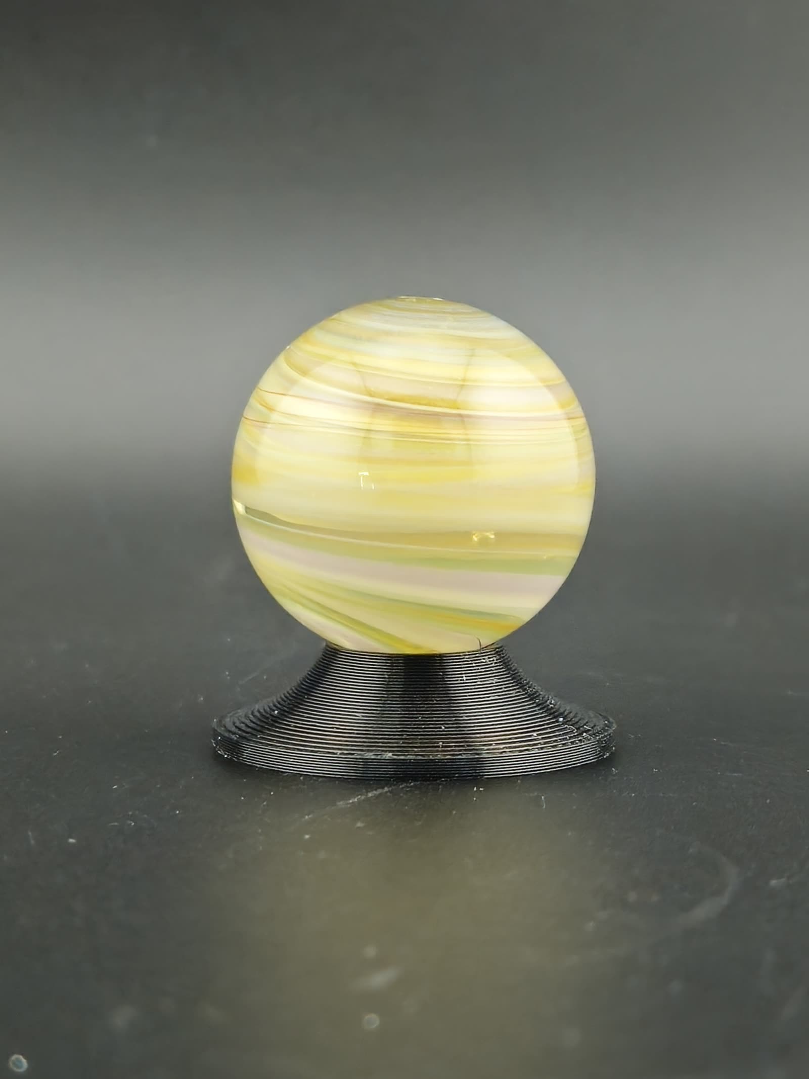 Handmade Glass Art Marble, Contemporary Swirl Design E6 (1.0") - photo 6