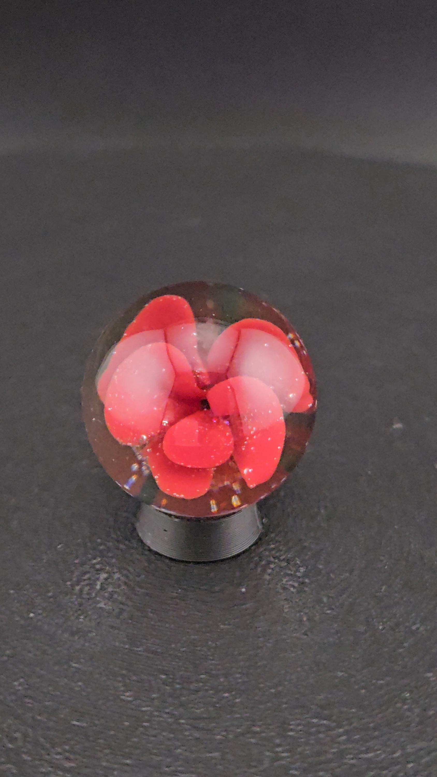 Handmade Glass Art Marble, Contemporary Swirl Design F3 (1.0") - photo 1