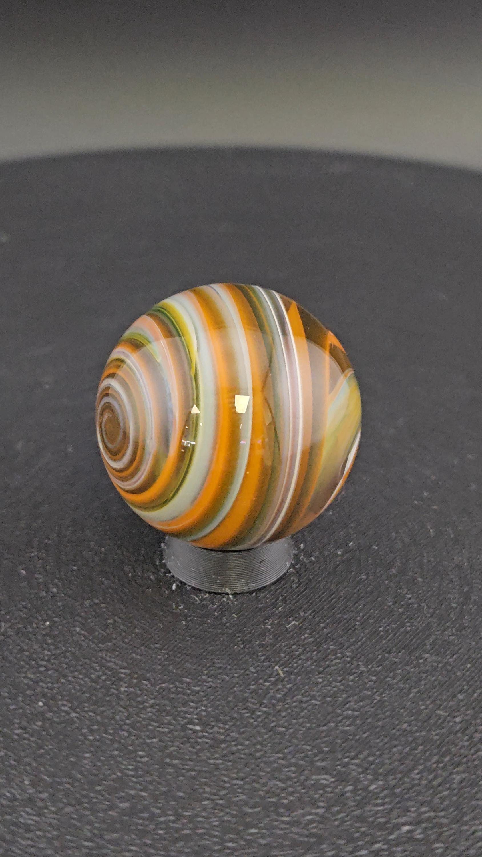 Handmade Glass Art Marble, Contemporary Swirl Design H16 (1.0") - photo 1