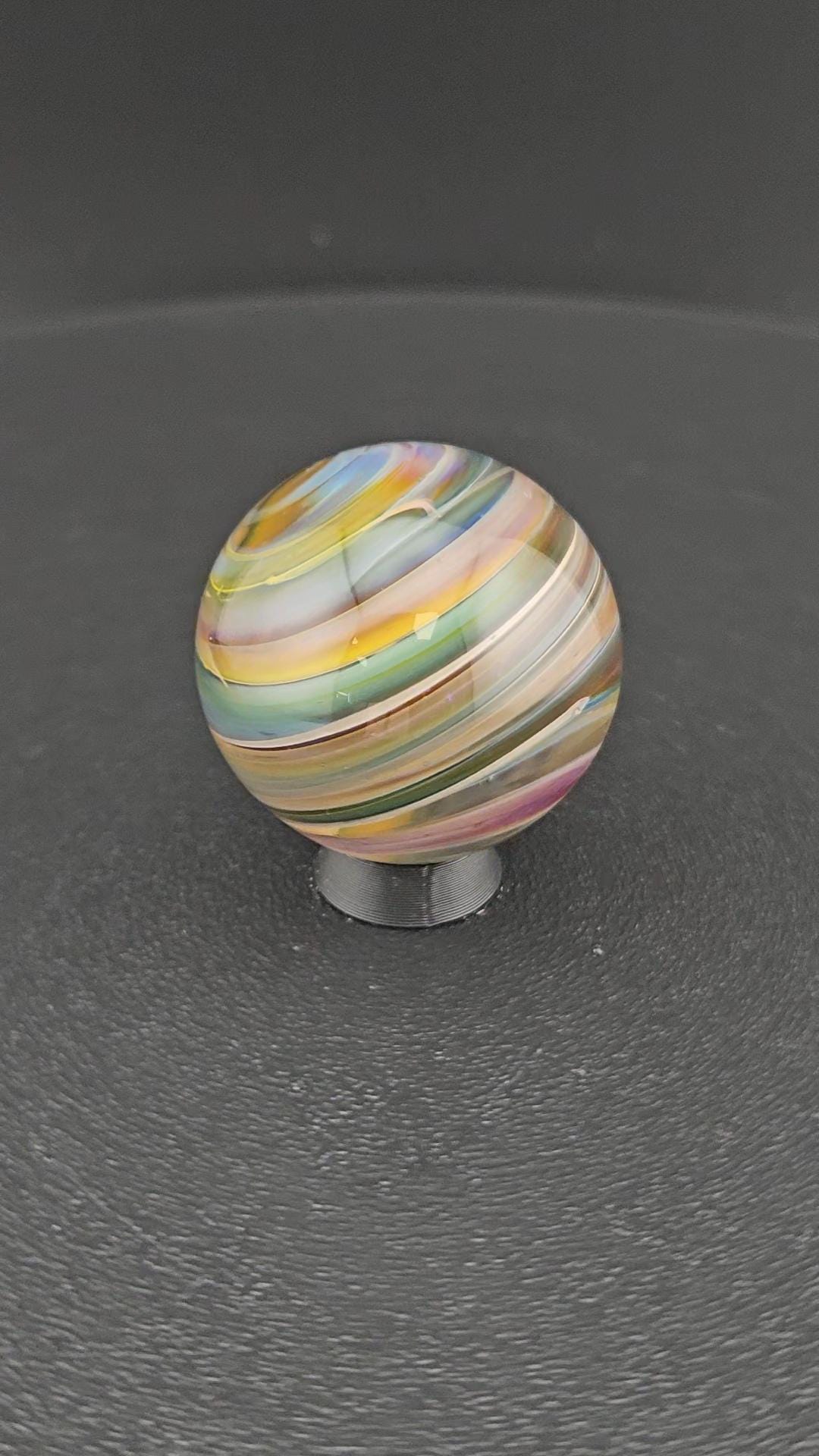 Handmade Glass Art Marble, Contemporary Swirl Design I1 (1.2") - photo 1