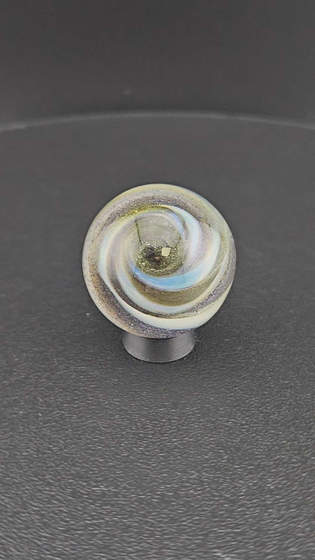 Handmade Glass Art Marble, Contemporary Swirl Design I11 (1.0") - photo 1