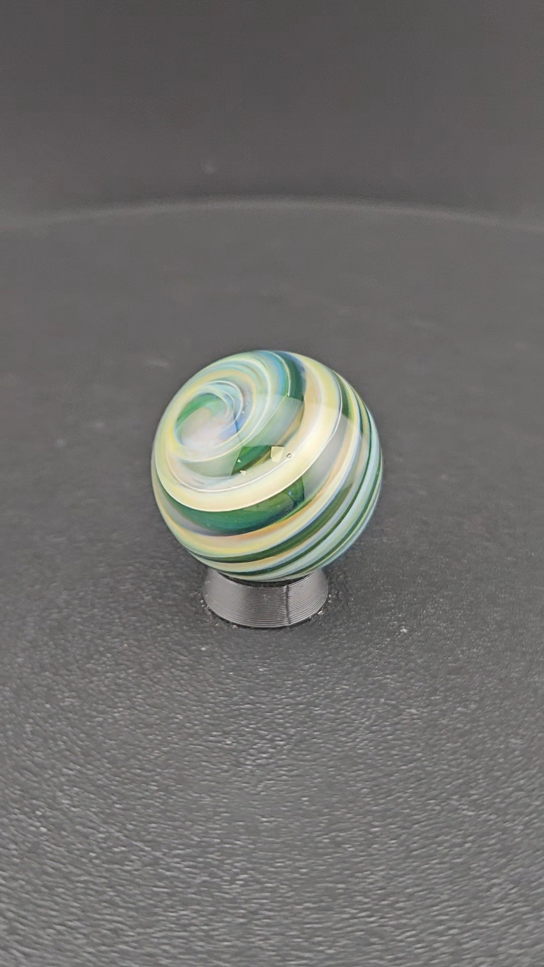 Handmade Glass Art Marble, Contemporary Swirl Design I16 (0.9") - photo 1