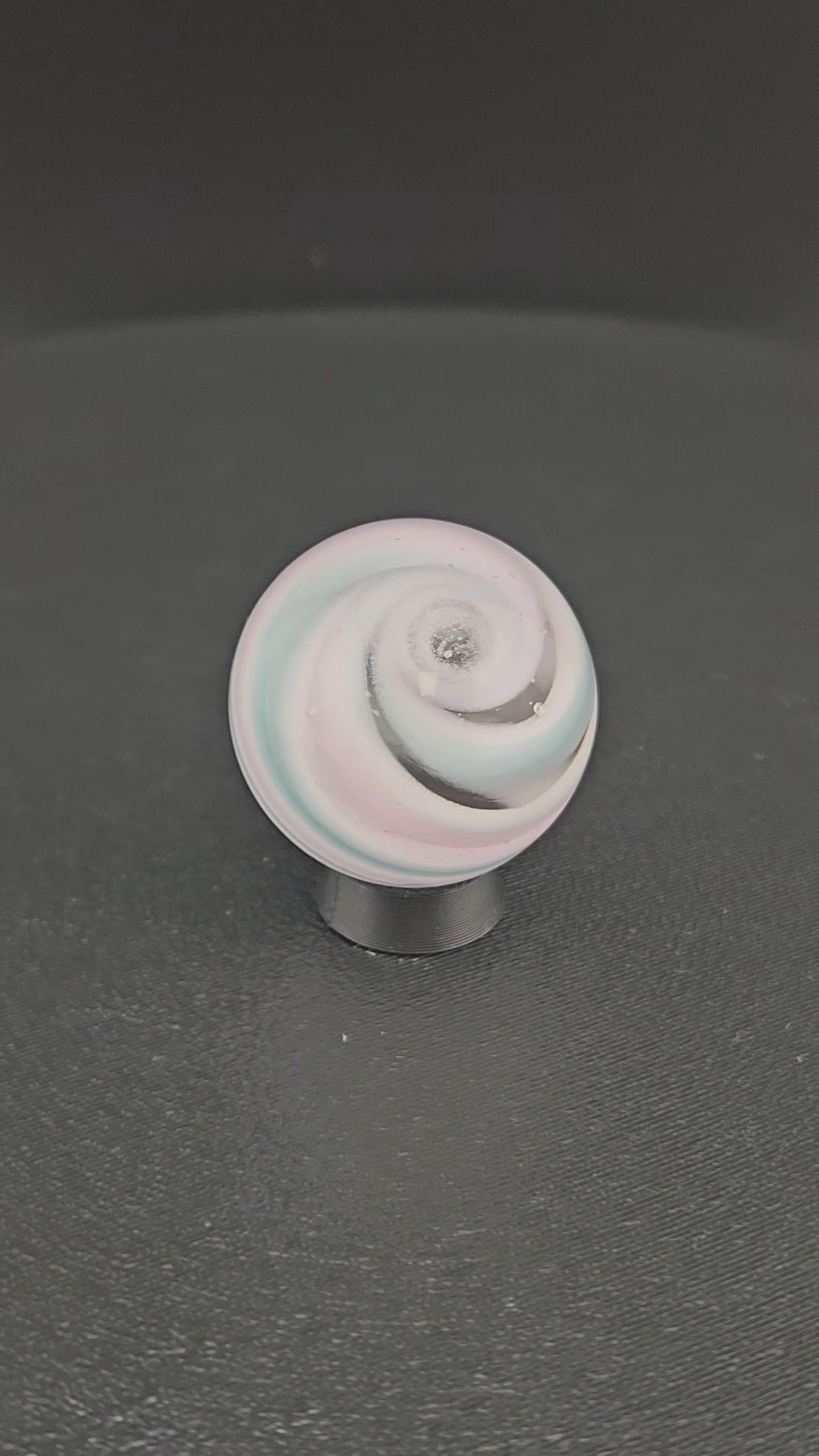 Handmade Glass Art Marble, Contemporary Swirl Design I17 (1.0") - photo 1