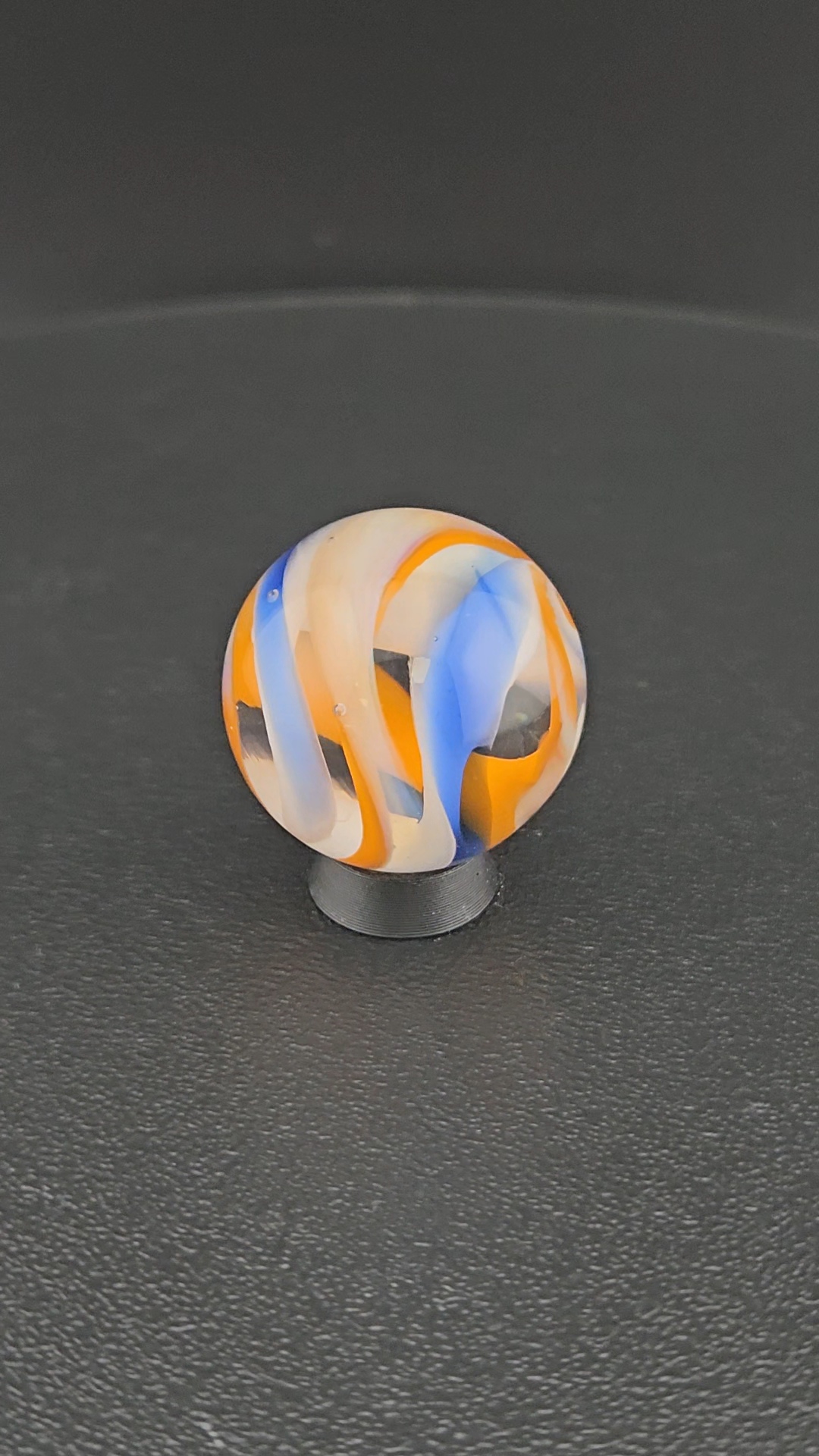 Handmade Glass Art Marble, Contemporary Swirl Design I2 (1.0") - photo 1