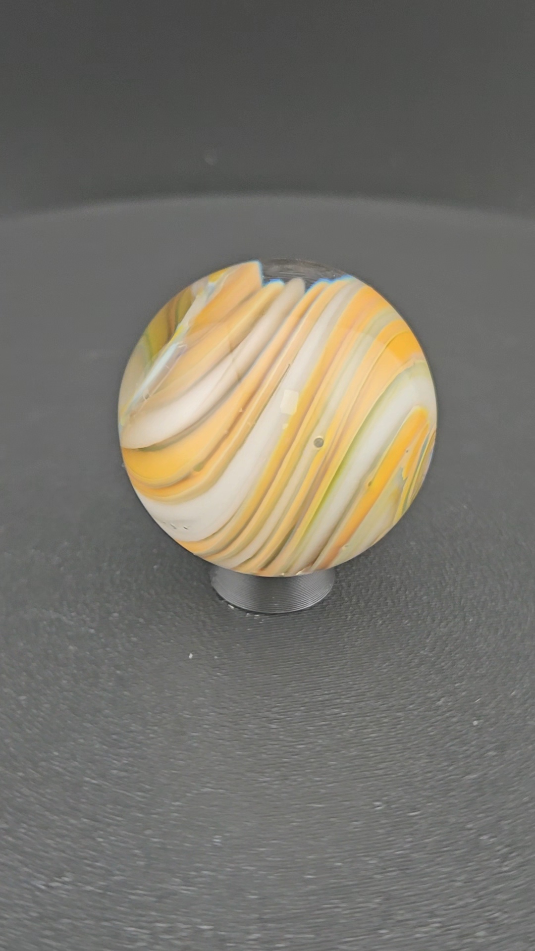 Handmade Glass Art Marble, Contemporary Swirl Design I7 (1.2") - photo 1