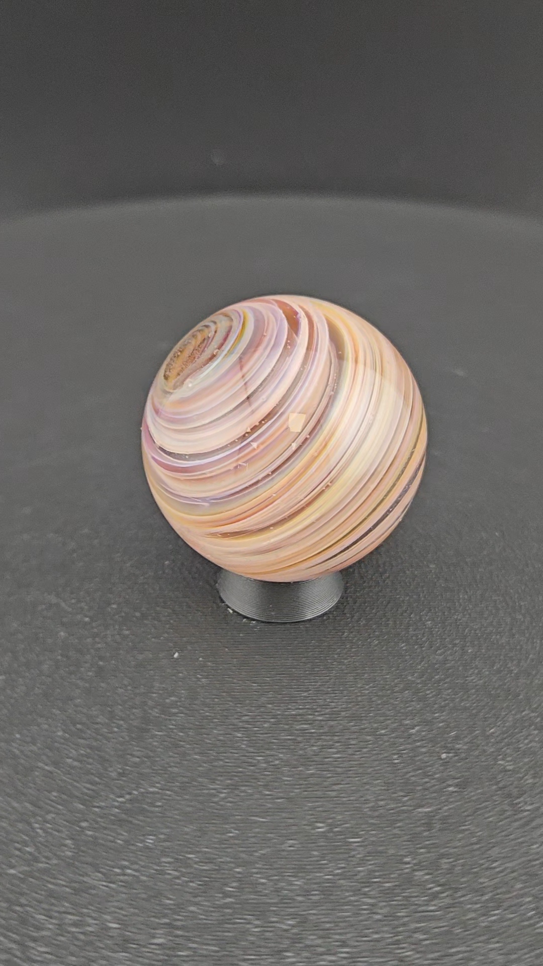 Handmade Glass Art Marble, Contemporary Swirl Design I9 (1.2") - photo 1