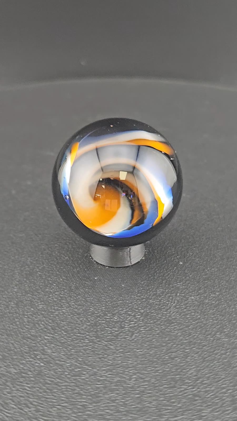 Handmade Glass Art Marble, Contemporary Vortex Design K10 (1.2") - photo 1