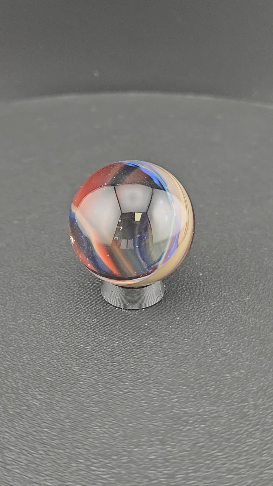 Handmade Glass Art Marble, Contemporary Vortex Design K13 (1.0") - photo 1
