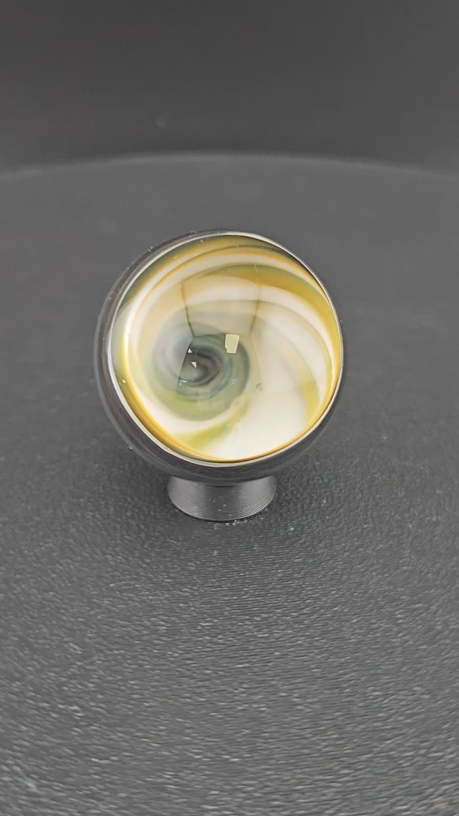 Handmade Glass Art Marble, Contemporary Vortex Design K14 (1.2") - photo 1