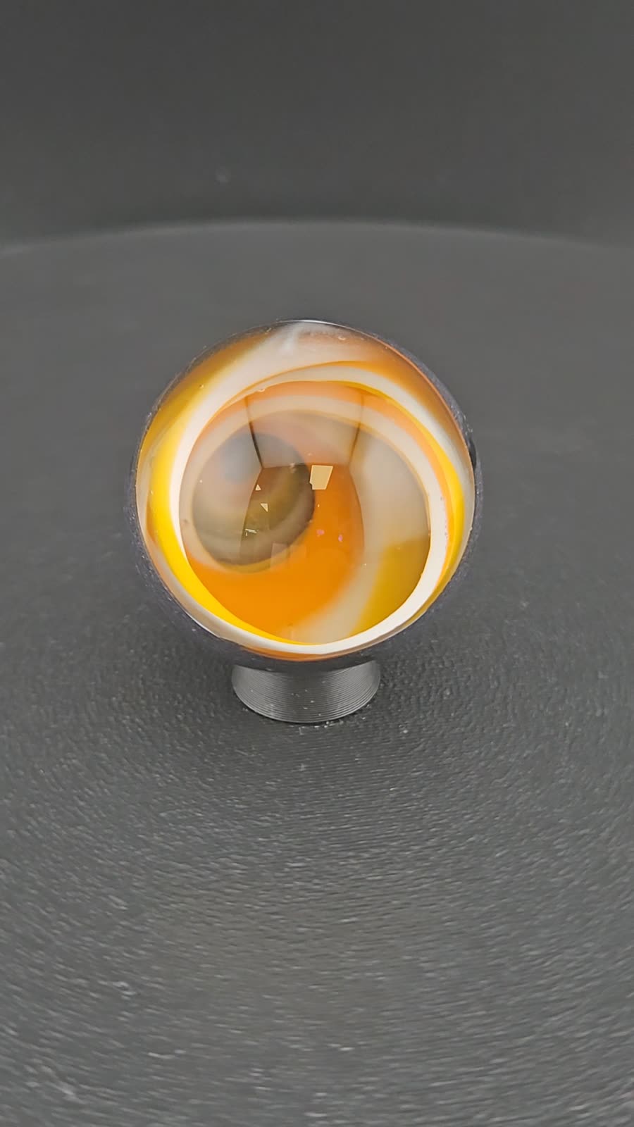 Handmade Glass Art Marble, Contemporary Vortex Design K15 (1.2") - photo 1