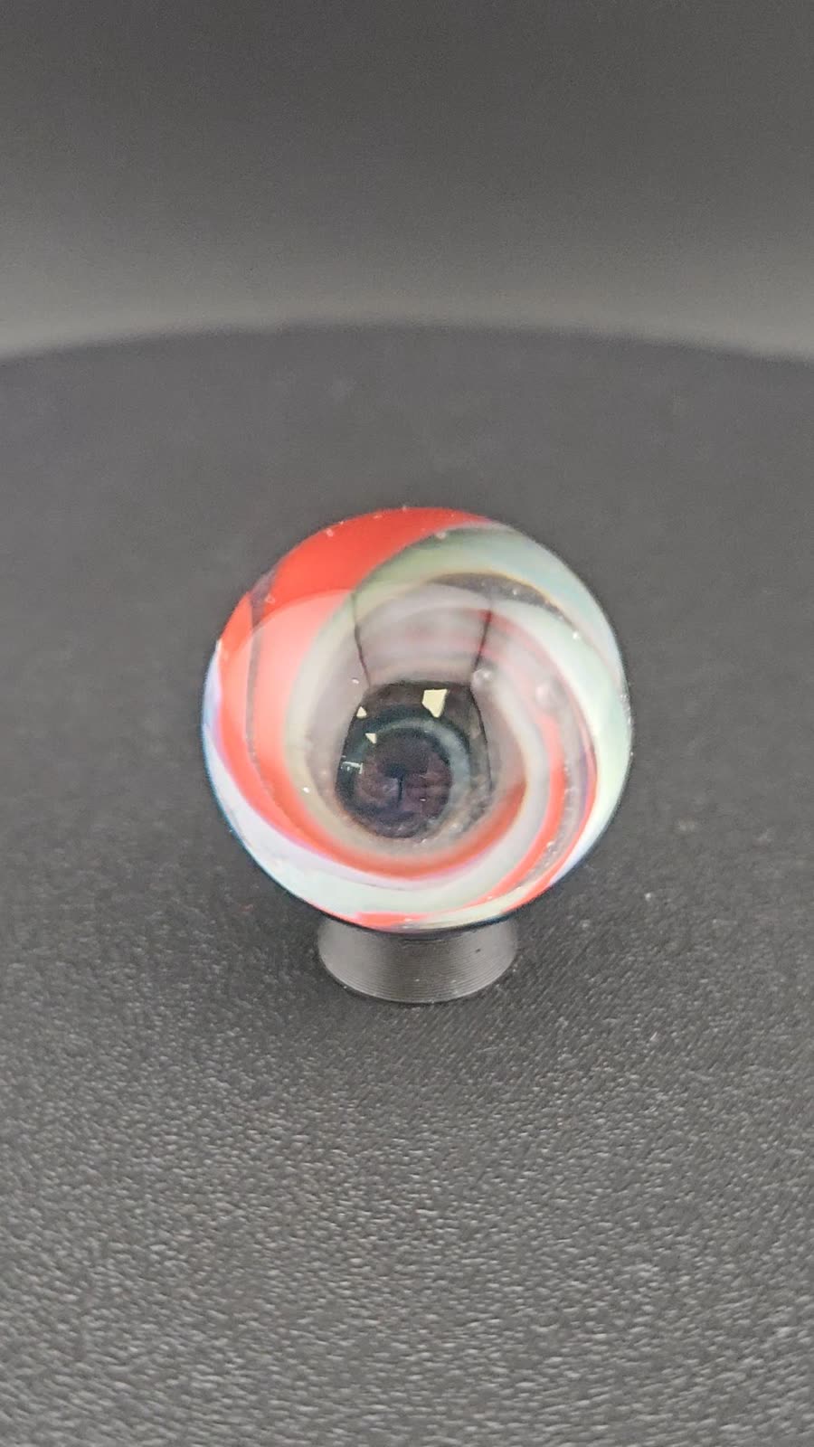 Handmade Glass Art Marble, Contemporary Vortex Design K17 (1.1") - photo 1