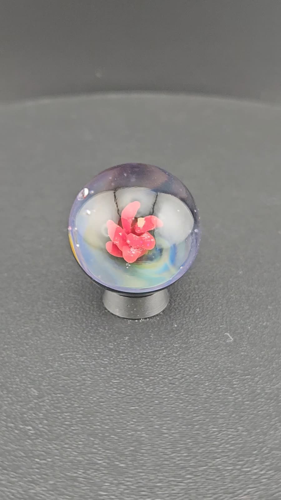 Handmade Glass Art Marble, Contemporary Vortex Design K5 (1.0") - photo 1
