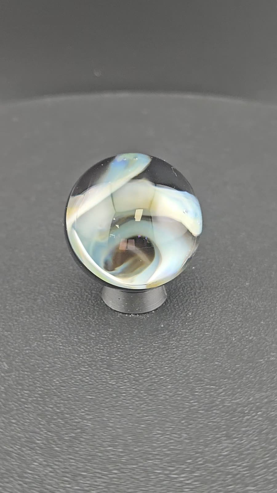 Handmade Glass Art Marble, Contemporary Vortex Design K6 (1.1") - photo 1